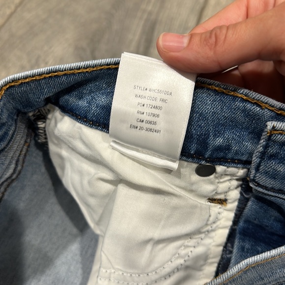 NEW • Hudson • Women’s High Rise Crop Boot Cut Jeans Blue Distressed Friction - Picture 4 of 6